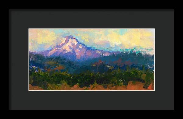 Sunrise Advancing - Mt. Hood Sunrise - Framed Print