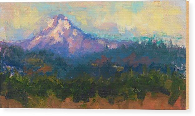 Sunrise Advancing - Mt. Hood Sunrise - Wood Print