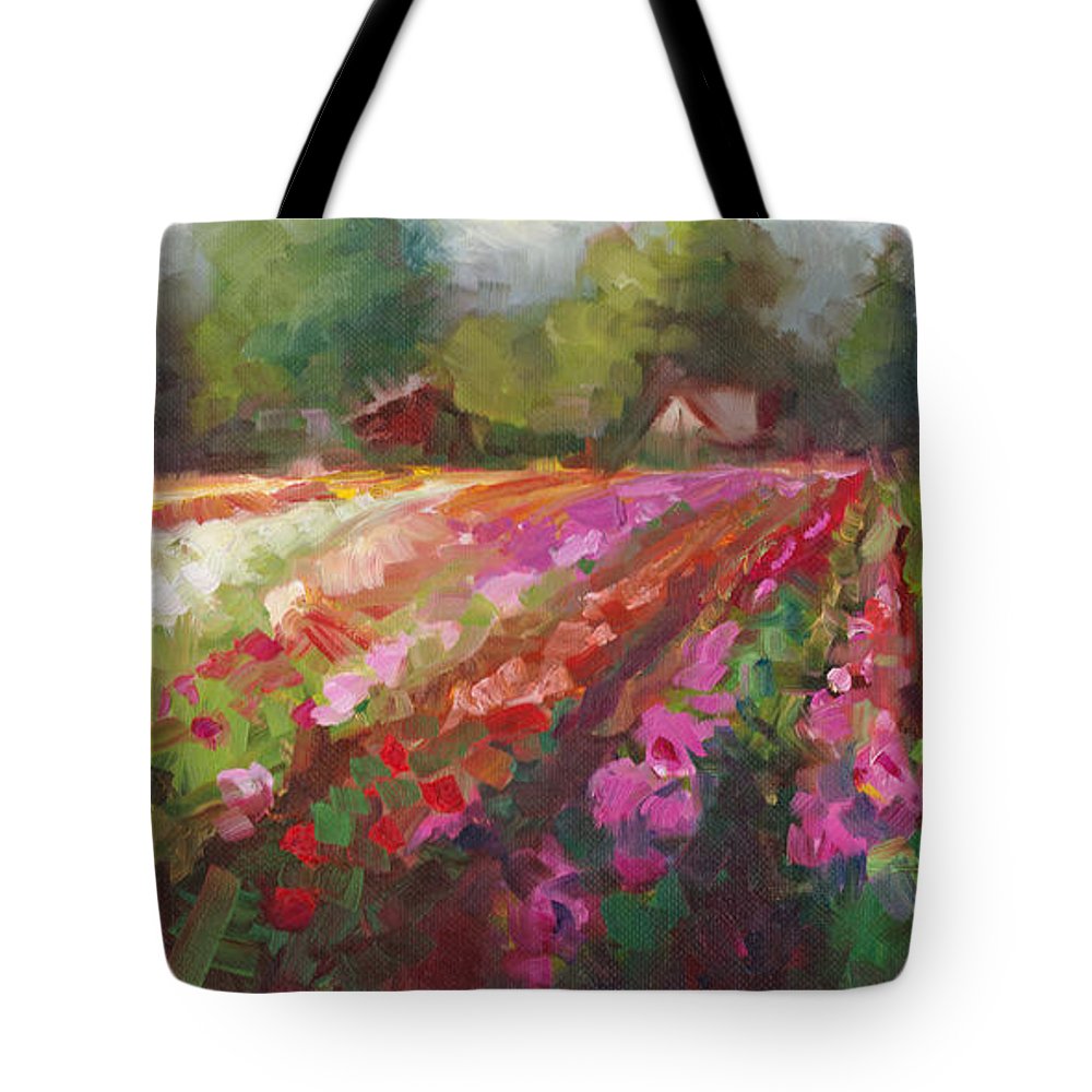 Trespassing Dahlia field landscape - Tote Bag