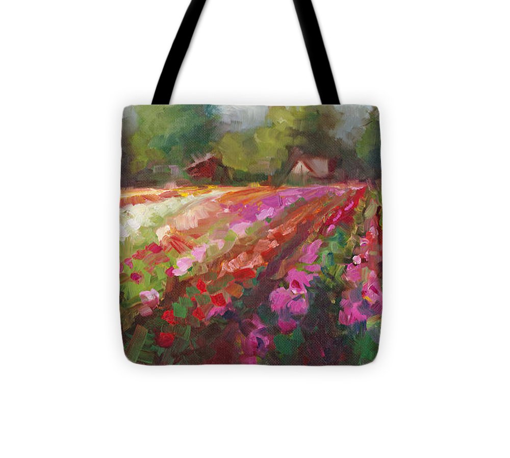 Trespassing Dahlia field landscape - Tote Bag