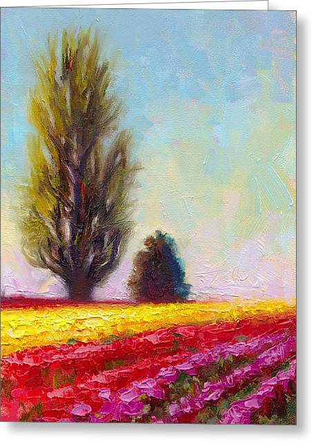 Tulip Sentinels - Greeting Card