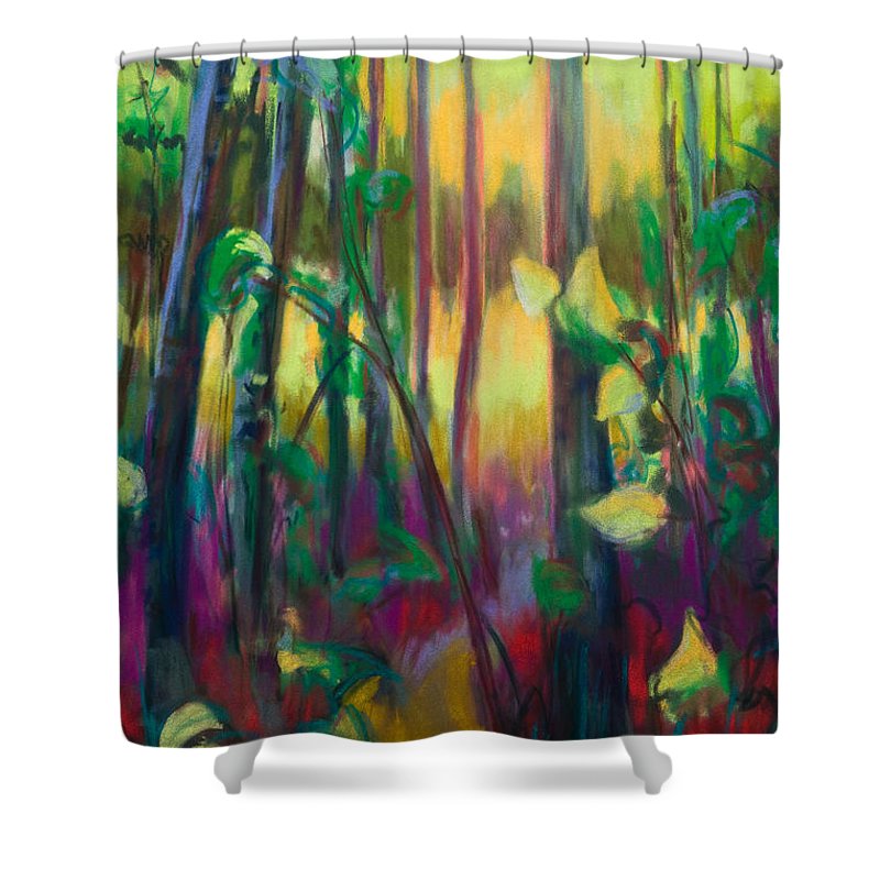 Unexpected Path - through the woods - Shower Curtain
