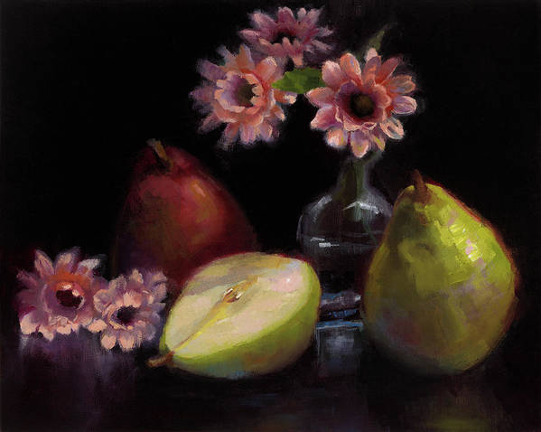 Winter Solstice - still life with pears - Art Print