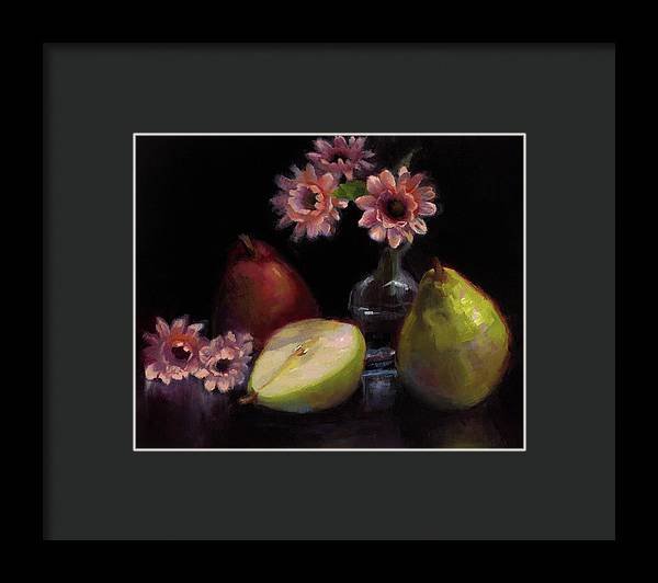 Winter Solstice - still life with pears - Framed Print