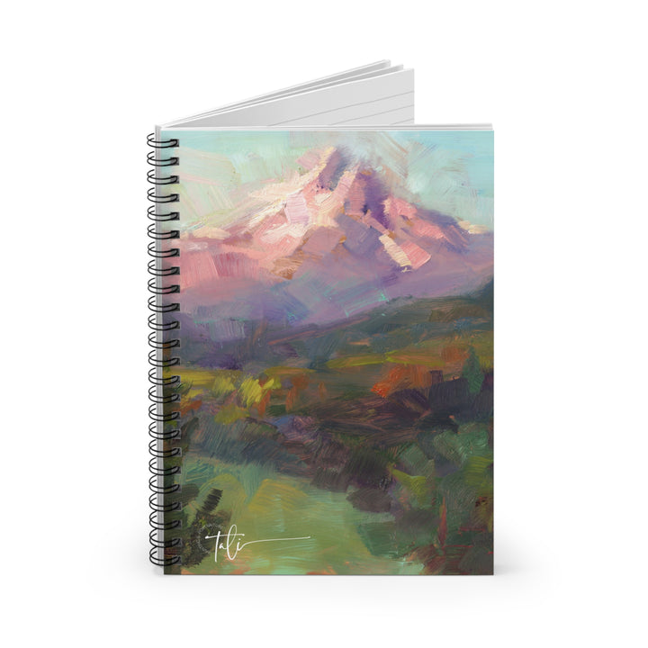 Mountain Meadow Spiral Notebook — Ruled Journal with Impressionist Landscape Cover