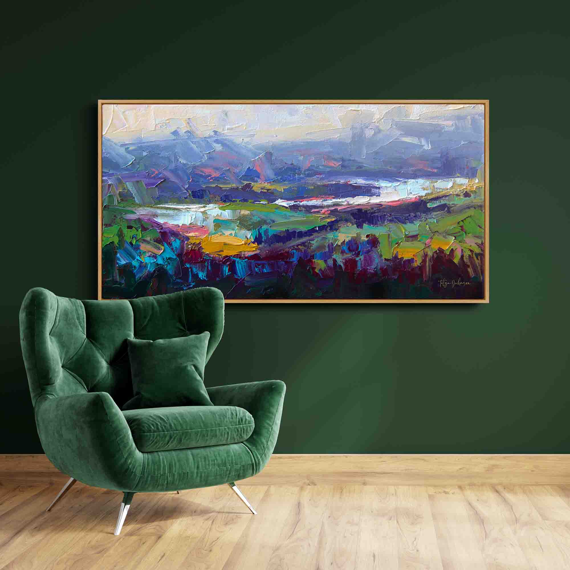 Overlook: Abstract Landscape Wall Art- Canvas Print – Talya Johnson