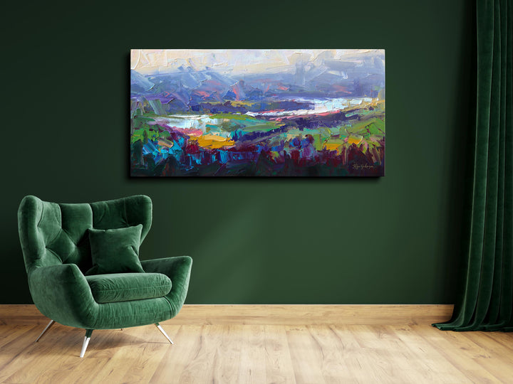 Overlook: Abstract Landscape Wall Art - Extra Large Canvas Print