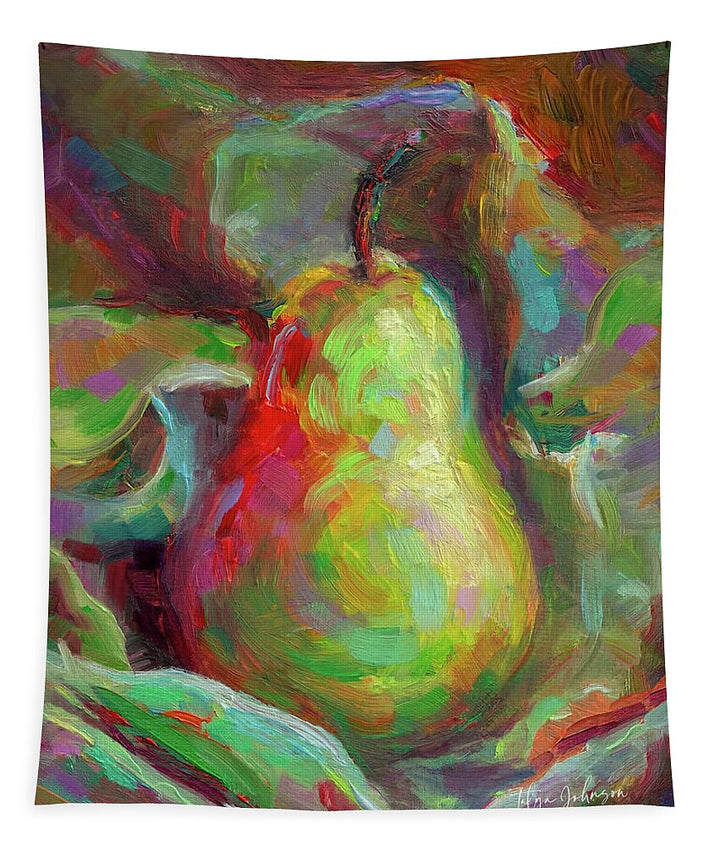 Just a Pear - impressionist still life - Tapestry