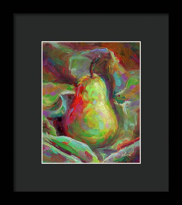 Just a Pear - Impressionist Still Life - Framed Print