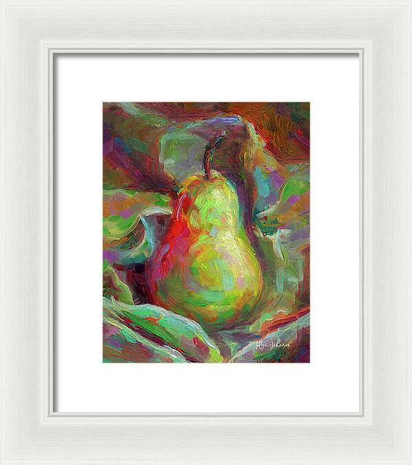 Just a Pear - Impressionist Still Life - Framed Print