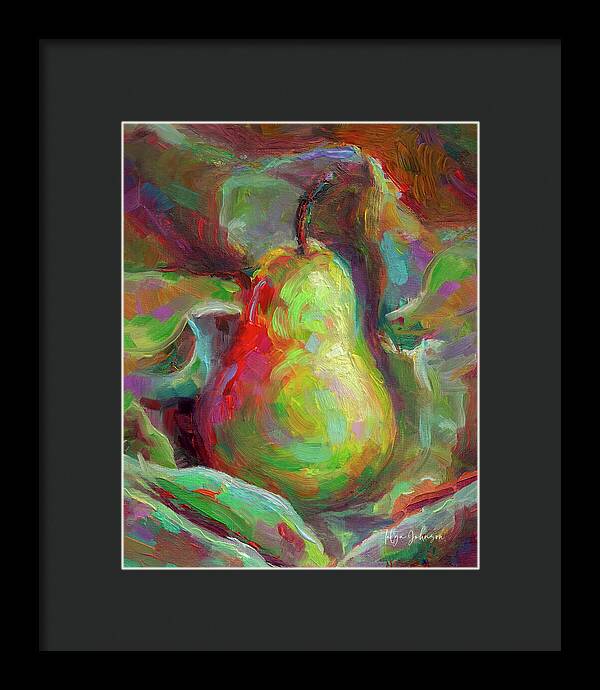 Just a Pear - Impressionist Still Life - Framed Print