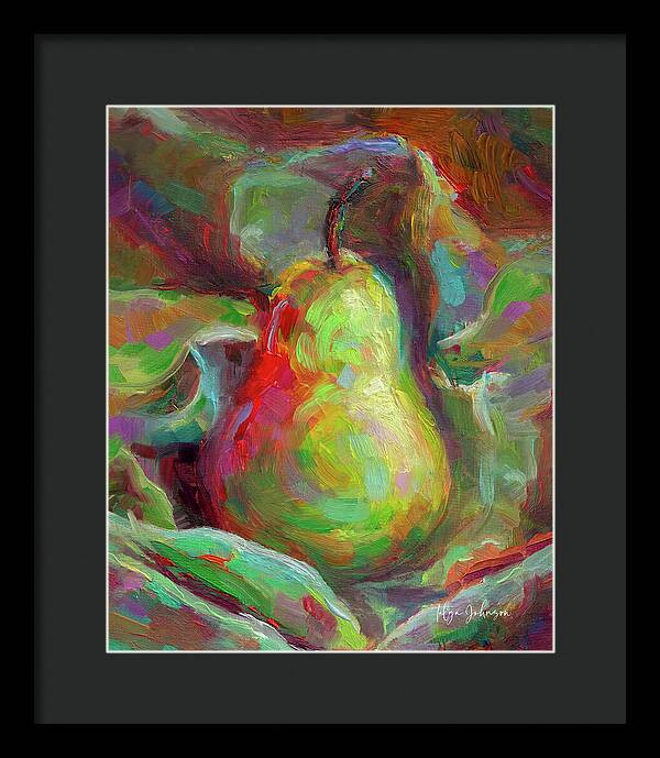 Just a Pear - Impressionist Still Life - Framed Print