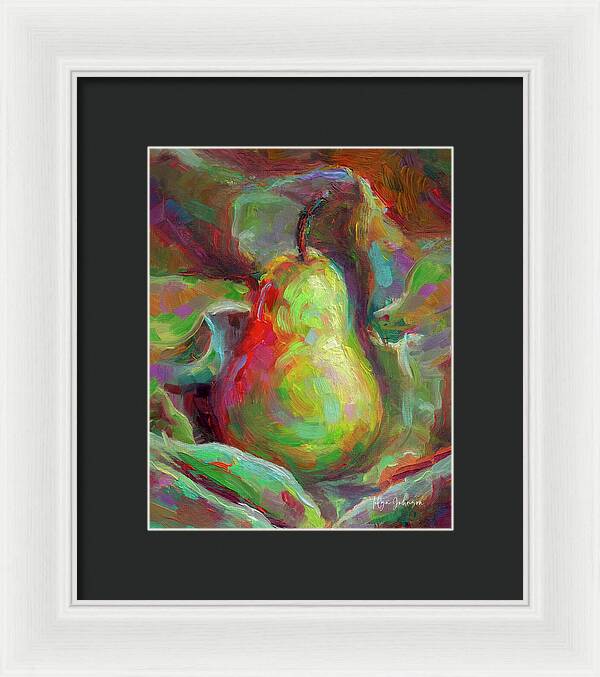 Just a Pear - Impressionist Still Life - Framed Print