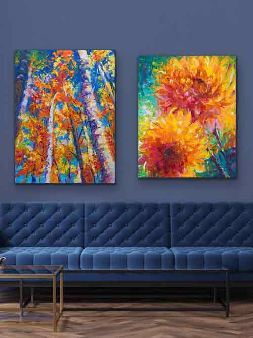 Florence Canvas Wall Art, Modern canvas Wall Painting, Original flower Canvas Paint Art, outlet Hand painted Wall Art, Living Room Art.