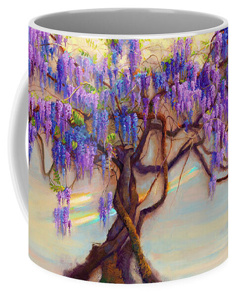 Wisteria Flow - impressionist floral landscape - Mug