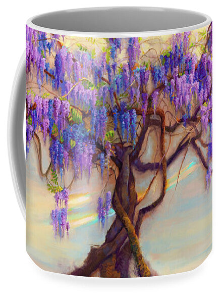 Wisteria Flow - impressionist floral landscape - Mug