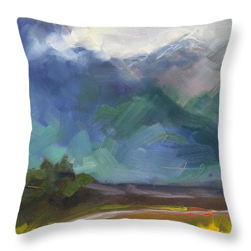 At the Feet of Giants - Throw Pillow