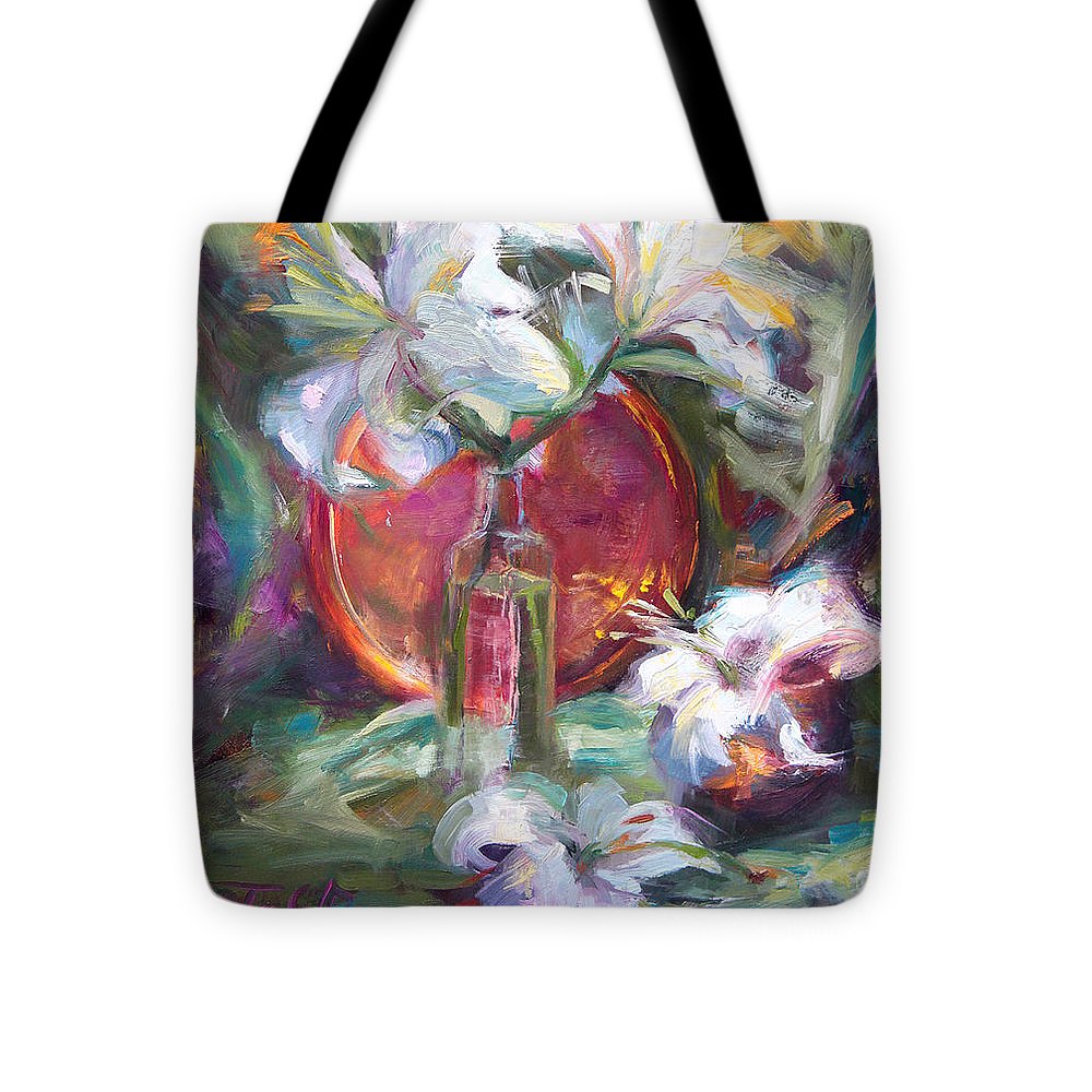 Be Still - Casablanca Lilies with Copper - Tote Bag