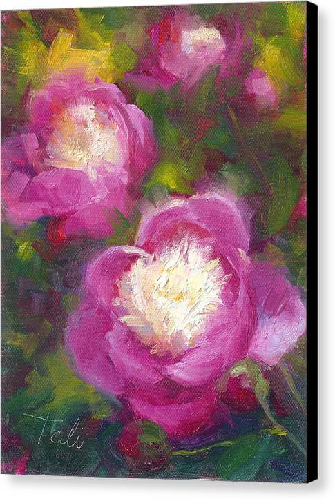 Bowls of Beauty - Alaskan peonies - Canvas Print