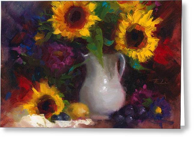 Dance with Me - sunflower still life - Greeting Card