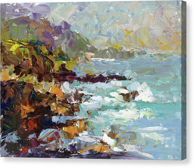 Form of My Prayer - big sur inspired palette knife oil painting - Canvas Print