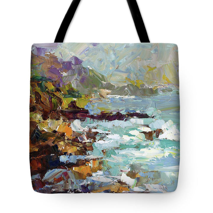 Form of My Prayer - big sur inspired palette knife oil painting - Tote Bag