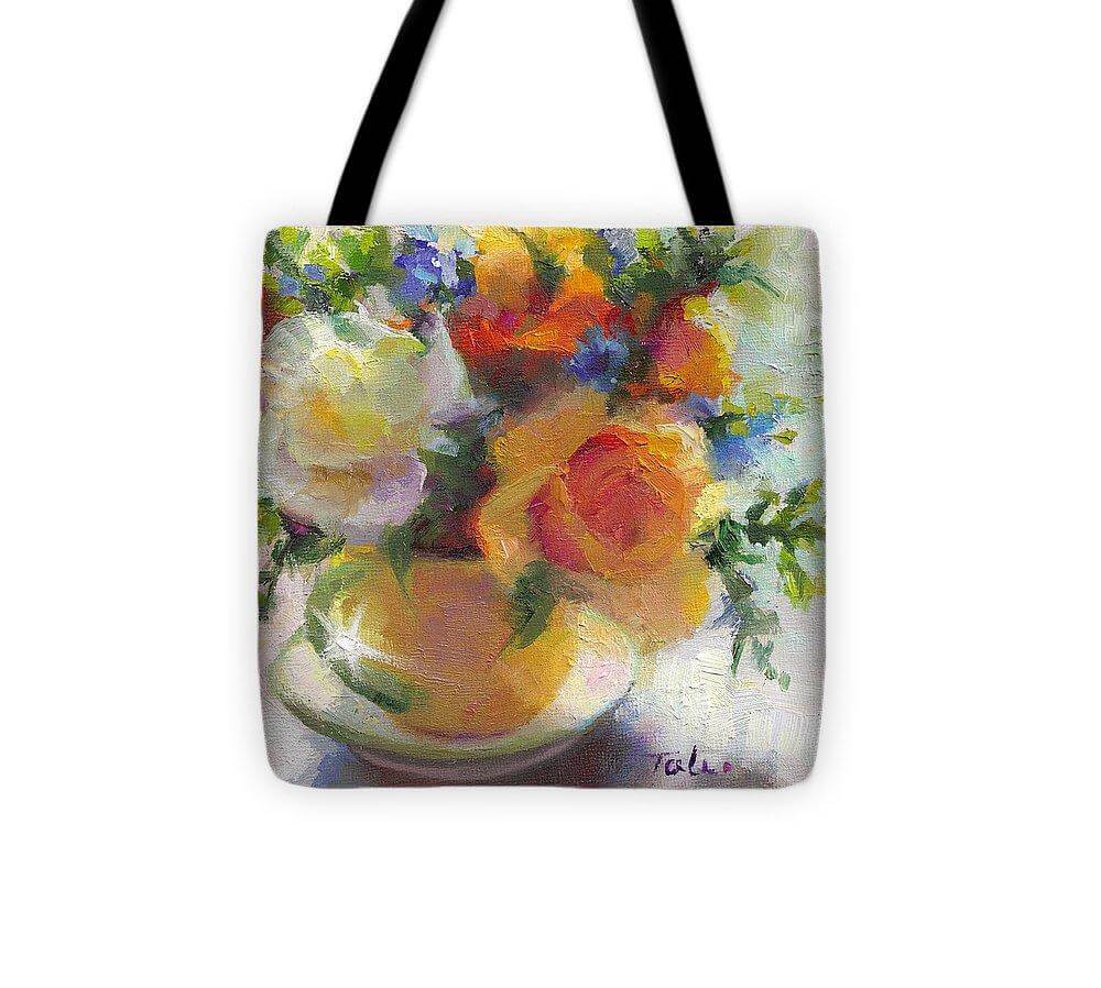 Fresh - Roses in teacup - Tote Bag
