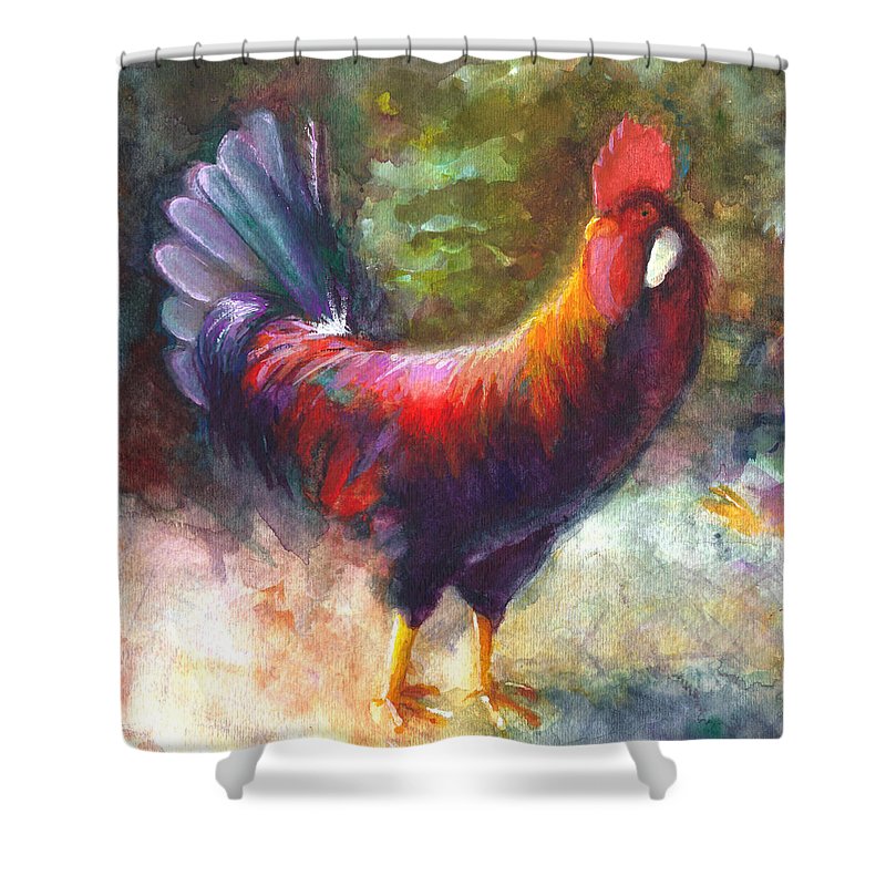 Gonzalez the Rooster - Shower Curtain