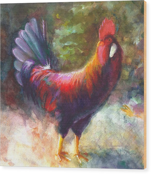 Gonzalez the Rooster - Wood Print