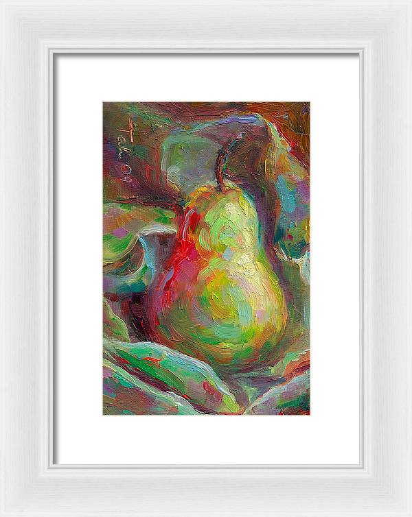 Just a Pear - impressionist still life - Framed Print