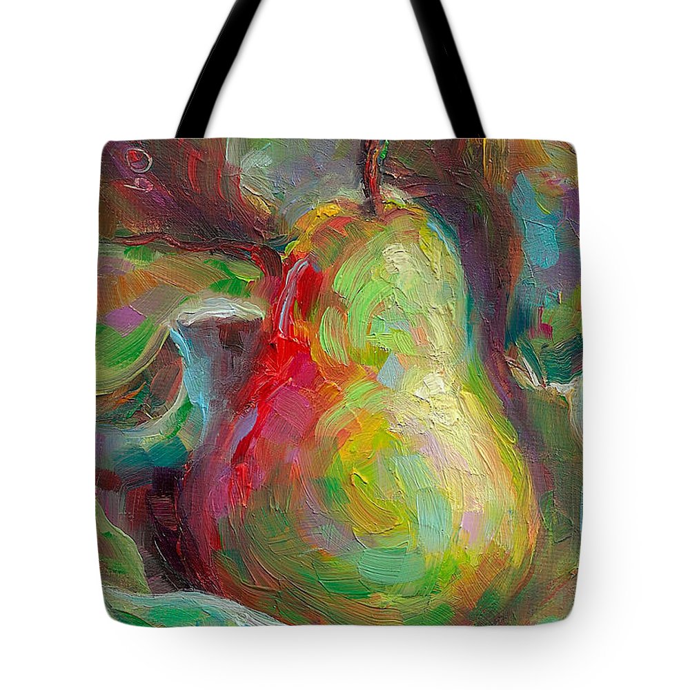 Just a Pear - impressionist still life - Tote Bag