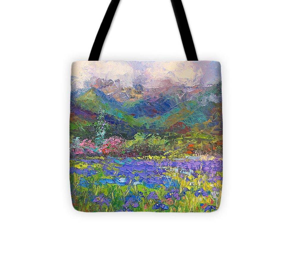 Local Color - oil painted landscape of a wildflower field in
