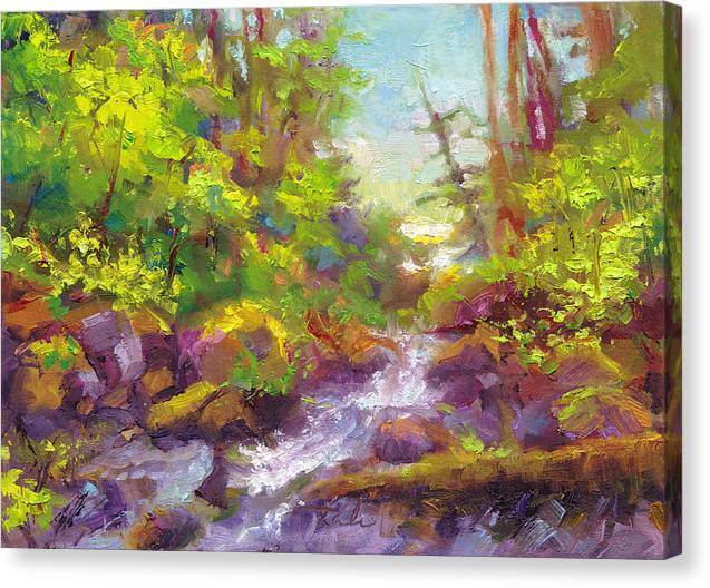 Mother's Day Oasis - woodland river - Canvas Print