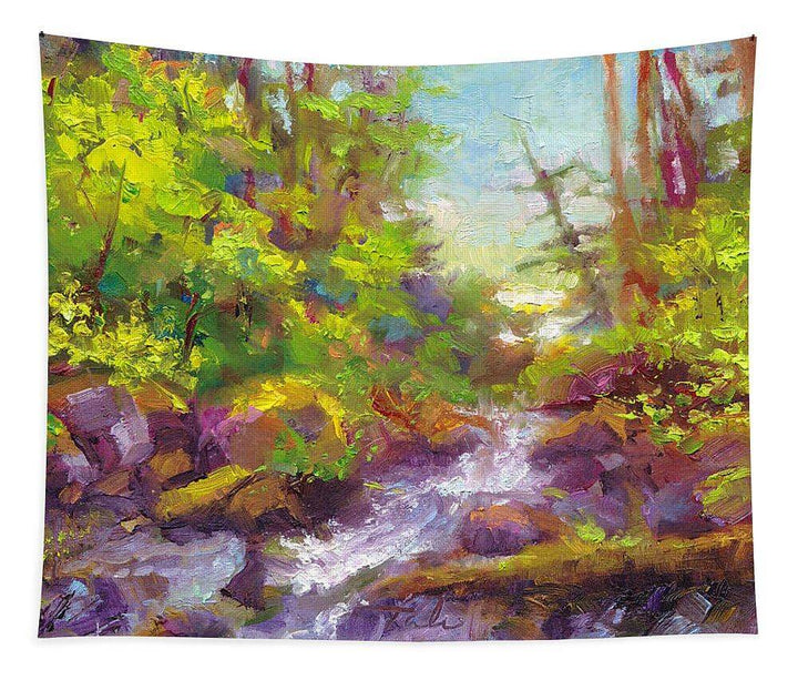 Mother's Day Oasis - woodland river - Tapestry