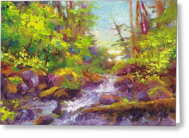 Mother's Day Oasis - woodland river - Greeting Card
