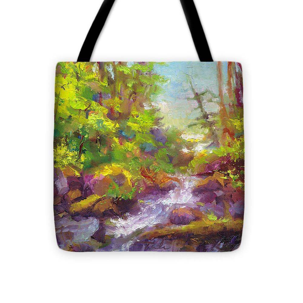 Mother's Day Oasis - woodland river - Tote Bag
