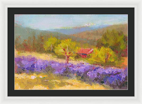 Mountainside Lavender   - Framed Print