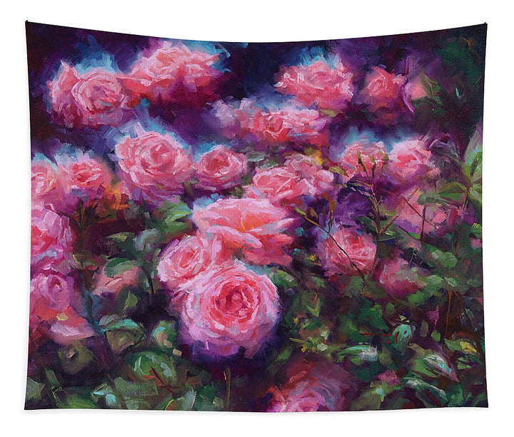 Out of Dust - pink roses - Tapestry
