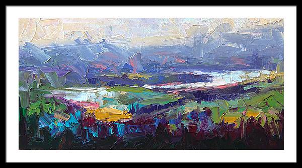 Overlook abstract landscape - Framed Print