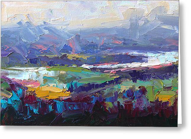 Overlook abstract landscape - Greeting Card