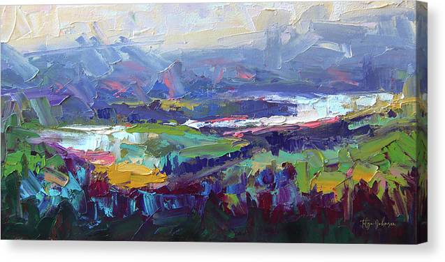 Overlook abstract landscape - Canvas Print