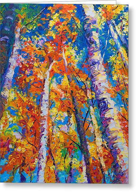 Redemption - fall birch and aspen - Greeting Card