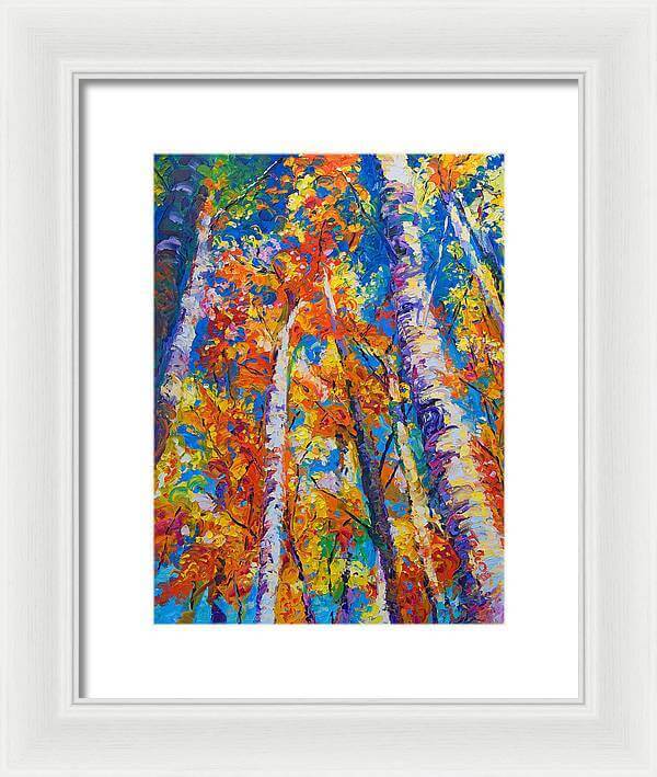 Redemption - fall birch and aspen - Framed Print