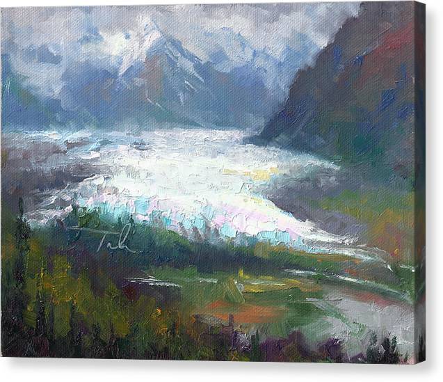 Shifting Light - Matanuska Glacier - Canvas Print