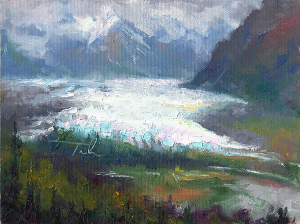 Shifting Light - Matanuska Glacier - Art Print