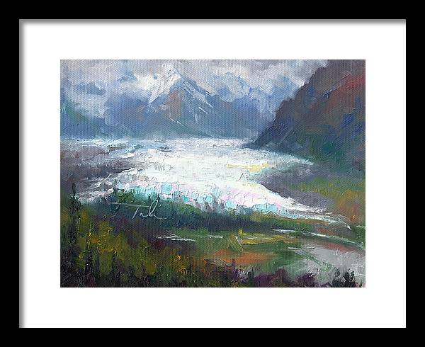 Shifting Light - Matanuska Glacier - Framed Print