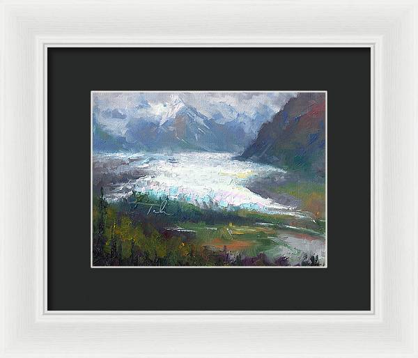 Shifting Light - Matanuska Glacier - Framed Print