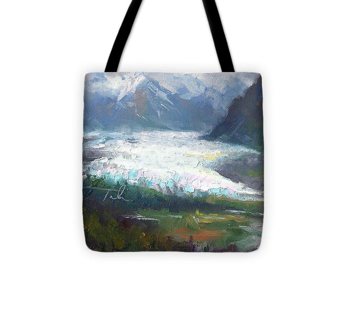 Shifting Light - Matanuska Glacier - Tote Bag