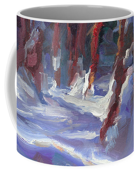 Snow Laden - winter snow covered trees - Mug