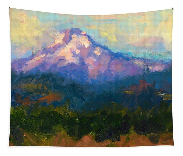 Sunrise Advancing - Mt. Hood Sunrise - Tapestry